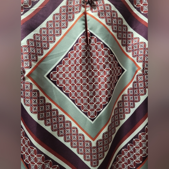 Banana Republic midi dress, geometric red pink size 4 - Picture 4 of 5